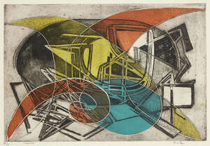 
	
		Nina Negri,
		Argentinean 1909-1981-
		 
		Capricorne, c.1950;
		 
		etching in colours...