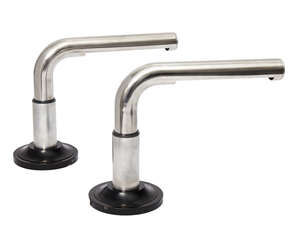 
	
		Modernist Lighting (European), a pair of tubular desk lights 
		c.20th century, unsigned...