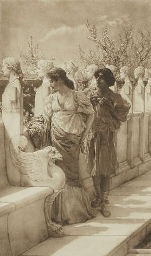 
	
		Sir Lawrence Alma-Tadema OM RA, 
		British 1836-1912- 
		 
		Past and Present...