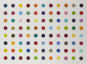 
	
		Damien Hirst,
		British b.1965-
		 
		M-Fluorobenzylamine, 2018;
		 
		woodcut in...