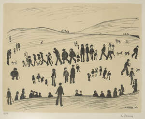 
	
		Laurence Stephen Lowry RBA RA, 
		British 1887-1976-
		 
		Sunday Afternoon,...