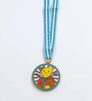 
	
		Grayson Perry CBE RA, 
		British b.1960- 
		 
		Teddy Bear Necklace Medal, 2018; 
		 
		