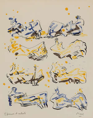 
	
		Henry Moore OM CH FBA,
		British 1898-1985-
		 
		Hommage à Rodin [Cramer 59],...