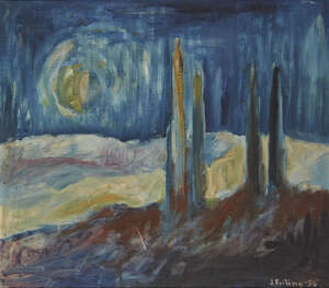 
	
		Jack Friling (Tandberg), 
		Norwegian b.1927-
		Untitled, 1956;
		oil on canvas, signed...