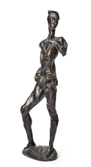 Otto Gutfreund,
		Czechoslovakian 1889-1927-
		Hamlet- Torso, 1911/1912;
		bronze, inscribed HAMLET on the base, height 68cm
		Provenance: Abe Gottlieb, Ne