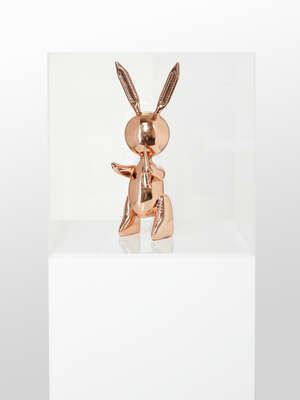 
	
		After Jeff Koons, 
		American b.1955-
		 
		Rabbit (Rose Gold); 
		 
		zinc alloy...