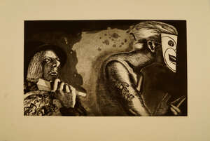 
	
		Anthony Davies RE, British b.1947- The Return of Big Tone, 1983; etching with aquatint on...