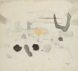
	
		Style of Jun Kaneko, Japanese/American b.1942, oil on canvas, untitled abstract...