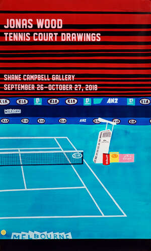 
	
		Jonas Wood, 
		American b. 1977-
		 
		Tennis Court Drawings, 2018
		 
		offset...