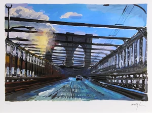 Bob Dylan,&nbsp;American b.1941-&nbsp;Brooklyn Bridge, 7am, 2023;&nbsp;giclee print in colours on archival wove,&nbsp;