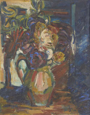 
	
		Alan Stuttle NDA RCA, 
		British b.1939 - 
		 
		Still life; 
		 
		oil on canvas,...