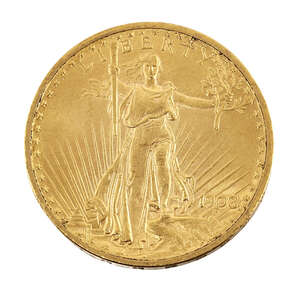 
	
		A USA gold $20 coin, 1908

	

