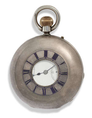 
	
		A late Victorian silver half-hunter case keyless lever watch, by J.W. Benson, London,...