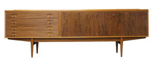
	
		Robert Heritage (British b.1927), a 'Hamilton' teak and rosewood sideboard, for Archie...