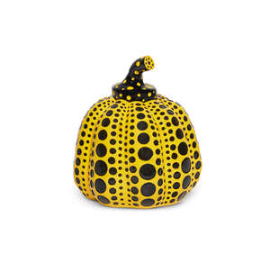 Yayoi Kusama,
Japanese b.1929-
 
Pumpkin, 2016;
 
painted cast resin in yellow, with original box as...