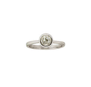 
	
		An 18ct gold, diamond single stone ring, the single old-brilliant-cut diamond weighing...