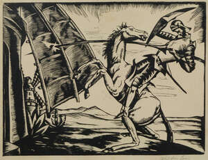 
	
		Władysław Lam, 
		Polish 18931984- 
		 
		Don Kichot walczący z wiatrakami, 1925