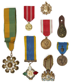 
	
		A group of Pahlavi medals and orders, Iran, 20th century, some in original blue boxes...