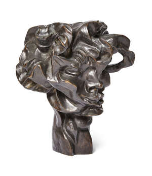 Otto Gutfreund,
		Czechoslovakian 1889-1927-
		Viki 1912/13;
		bronze, 32.7cm
		Provenance: Abe Gottlieb, New York purchased the piece from Grosvenor Galle