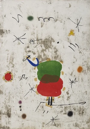 Joan Miró, Spanish 1893-1983, Maquette for Persontage I Estels I, (Figures and Stars)...