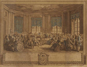 
	
		L Provost, 
		French, late 18th/early 19th century- 
		 
		Le Concert a Madam la...