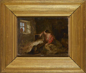 
	
		William McTaggart RSA RSW, 
		Scottish 1835-1910- 
		 
		Sketch; 
		 
		oil on...