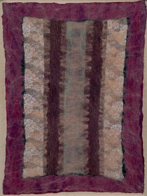 Lara Hailey,
British 20th century-
Untitled (6), 2008;
textile, with artist label on the reverse, 65...