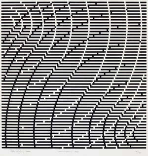 
	
		Peter Sedgley, 
		British b.1930-
		 
		Counterpoint, '64, 2000; 
		 
		screenprint,...