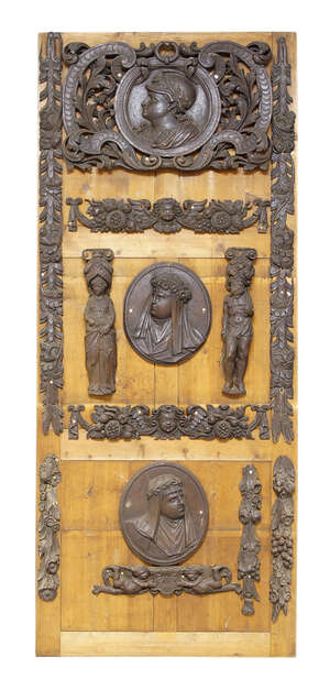 
	
		A collection of thirteen Continental carved oak mouldings, late 17th and 19th century, in...
