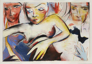 
	
		WITHDRAWN 
		Amanda Faulkner, 
		British b.1953- 
		 
		Dressing II, 1987; 
		
		pastel...