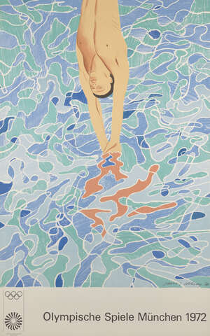 
	
		David Hockney OM CH RA, 
		British b.1937- 
		 
		Olympische Spiele München, 1972;...