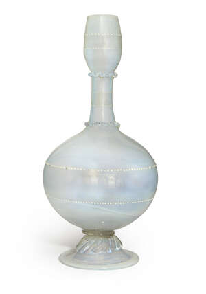 A Continental glass bottle vase, possibly Eastern European, 16th/17th century, the rim of...
