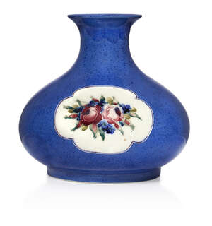 
	
		William Moorcroft (1872-1945), a Floral-Panel pattern vase
		c.1918, signed in green W...