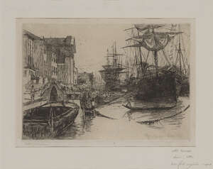 
	
		Otto Bacher, 
		American 1856-1909- 
		 
		Venice, 1880; 
		etching on wove, signed and...