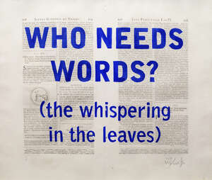 
	
		William Kentridge,
		South African b.1955-
		 
		Blue Rubrics (WHO NEEDS WORDS),...