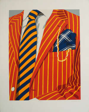 
	
		Paul Tracey, 
		British b.1951- 
		 
		Norman, 1982:
		 
		screenprint in colours,...