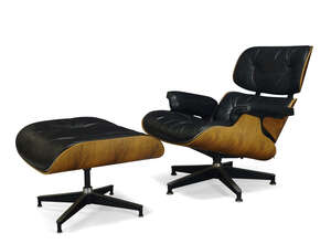 
	
		Charles and Ray Eames (American), a '670' lounge chair and '671' ottoman for Herman...