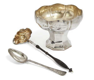 
	
		A Swedish silver fruit bowl, Stockholm, c.1916, CG Hallberg, raised on a spreading...