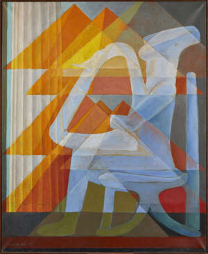
	
		Larissa Gousterina, 
		Russian b.1943- 
		 
		Composition N518,1992; 
		 
		gouache on...
