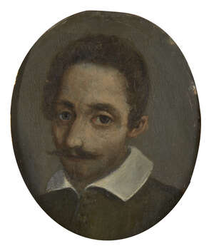 
	
		Follower of Abraham de Vries, 
		Dutch 1590-1655- 
		 
		Portrait of a man, head and...