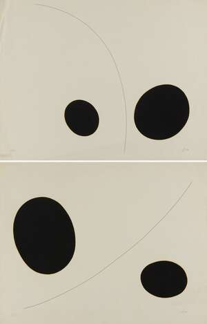 
	
		Richard Lin, 
		British 1933-2011- 
		 
		Relationships I and II, 1965; 
		 
		two...