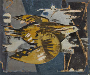 
	
		Jean-Claude Bedard,
		French 1928-1982-
		 
		'Oiseau d'or', 1956;
		 
		signed and...