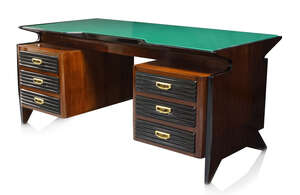 
	
		Attributed to Osvaldo Borsani (1911-1985), a rosewood and ebonised desk    
		c.1950    ...