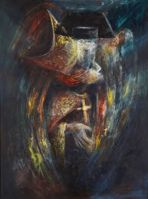
	
		David Boyd, 
		Australian 1924-2011-
		 
		'The Bishop', 1965;
		 
		signed and dated...