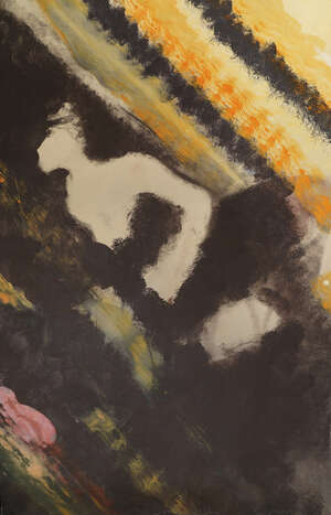 
	
		Bill Jacklin RA, 
		British b.1943- 
		 
		Woman in a Chair, 1984
		 
		monotype in...