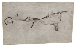 Bryan Ingham,&nbsp;British 1936-1997,&nbsp;Old Plough in Landscape;&nbsp;etching on paper,&nbsp;sheet: 14.3 x...