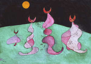 
	
		Desmond Morris, 
		British b. 1928- 
		 
		The Occupants of the Hill III, 2009;
		 
		