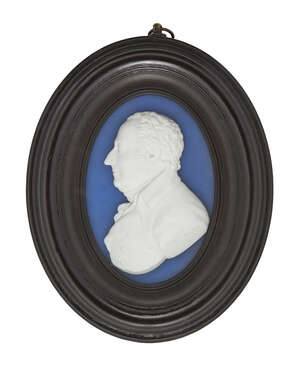 
	
		James Tassie, Scottish, 1735-1799, a white paste relief of Thomas Walker (1749-1817),...