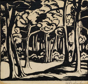 
	
		Władysław Lam, 
		Polish 18931984- 
		 
		Untitled (Trees);
		 
		woodcut, signed...