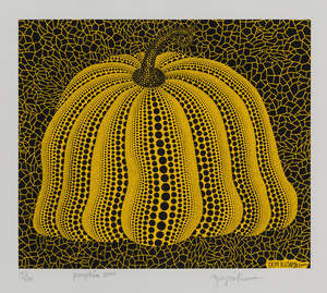 
	
		Yayoi Kusama,
		Japanese b.1929-
		 
		Pumpkin 2000 (Yellow) [Kusama 298], 2000;
		 
		
